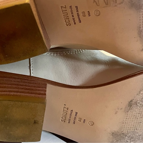 SCHUTZ Zachy Western Ankle Boots White - Picture 5 of 6